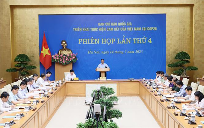  Thủ tướng Phạm Minh Chính chủ trì phiên họp. Ảnh: Dương Giang/TTXVN