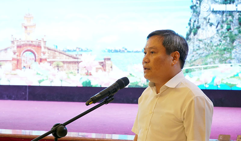 Đồng chí Bí thư Tỉnh ủy Quảng Bình Vũ Đại Thắng trân trọng cảm ơn sự quan tâm của Đảng bộ, chính quyền, nhân dân, đoàn công tác của TP. Hà Nội và cá nhân đồng chí Bí thư Thành ủy Hà Nội Đinh Tiến Dũng.