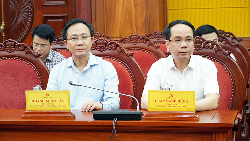 Các đồng chí lãnh đạo tỉnh dự buổi lễ