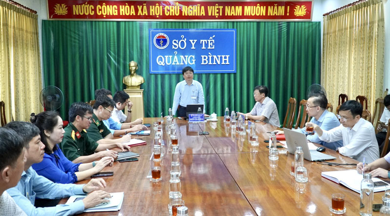 Toàn cảnh tại điểm cầu tại Sở Y tế.