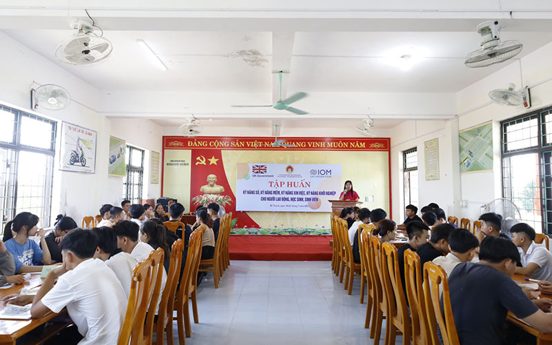 Học viên lớp tập huấn là học sinh hiện đang theo học tại Trung tâm GDNN-GDTX huyện Bố Trạch.