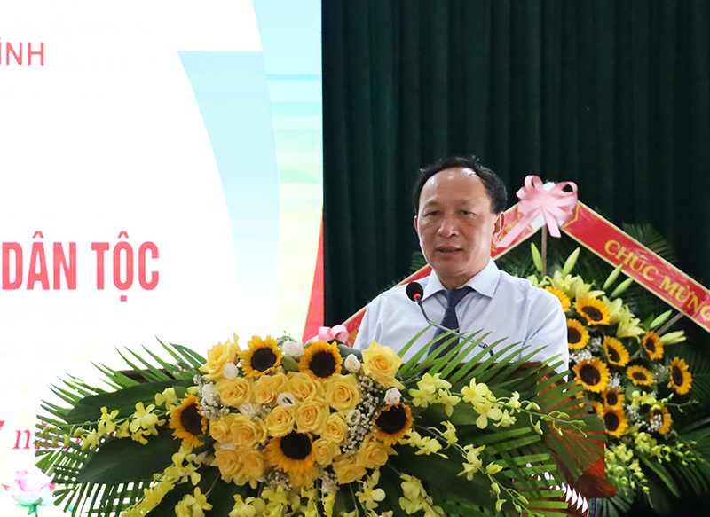    Đồng chí Phó Bí thư Thường trực Tỉnh ủy Trần Hải Châu phát biểu chỉ đạo tại hội nghị.
