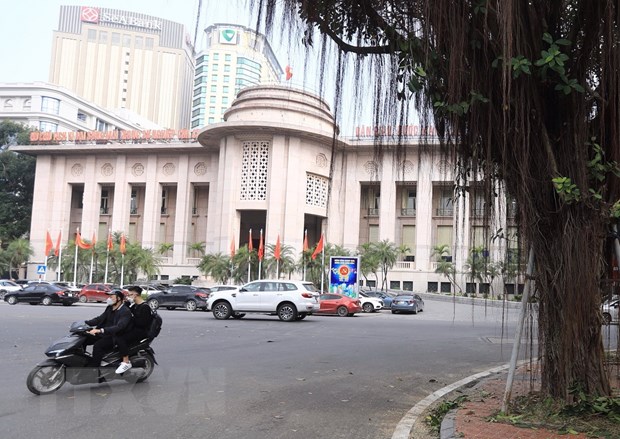 Trụ sở Ngân hàng Nhà nước Việt Nam. (Ảnh: Hoàng Hiếu/TTXVN)