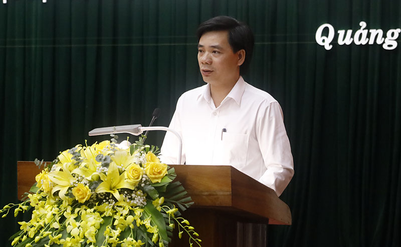 Đại diện UBND xã Tân Hóa phát biểu tại hội nghị.