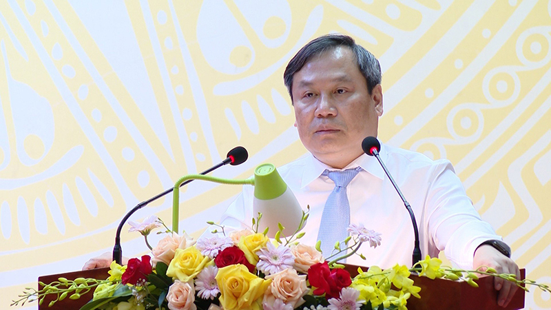 Đồng chí Vũ Đại Thắng, Bí thư Tỉnh ủy phát biểu chỉ đạo tại hội nghị.