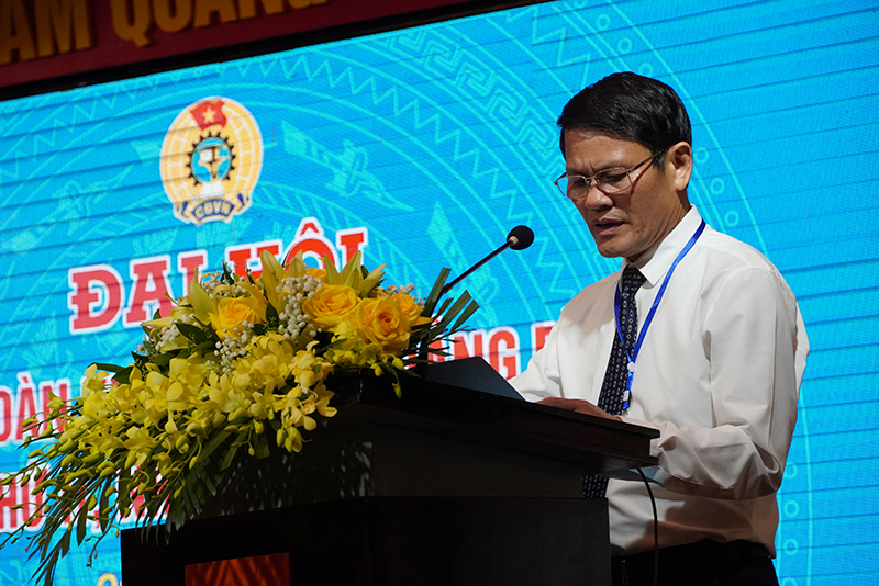 Phát biểu tại đại hội, Trưởng ban Quản lý Khu Kinh tế tỉnh Phan Văn Thường gợi mở một số vấn đề để CĐKKT hoạt động tích cực, hiệu quả hơn nữa.