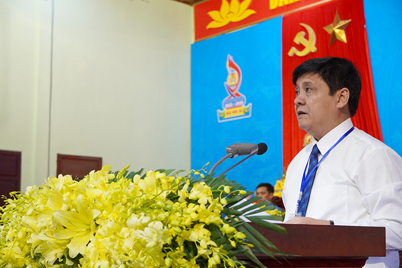 Bí thư Huyện ủy Bố Trạch Lê Công Toán phát biểu chỉ đạo đại hội.