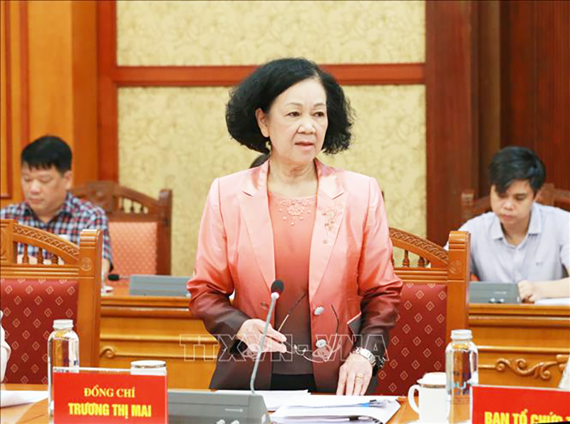  Thường trực Ban Bí thư Trương Thị Mai phát biểu chỉ đạo hội nghị. Ảnh: Phương Hoa/TTXVN