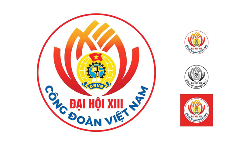 Biểu trưng Đại hội XIII Công đoàn Việt Nam.