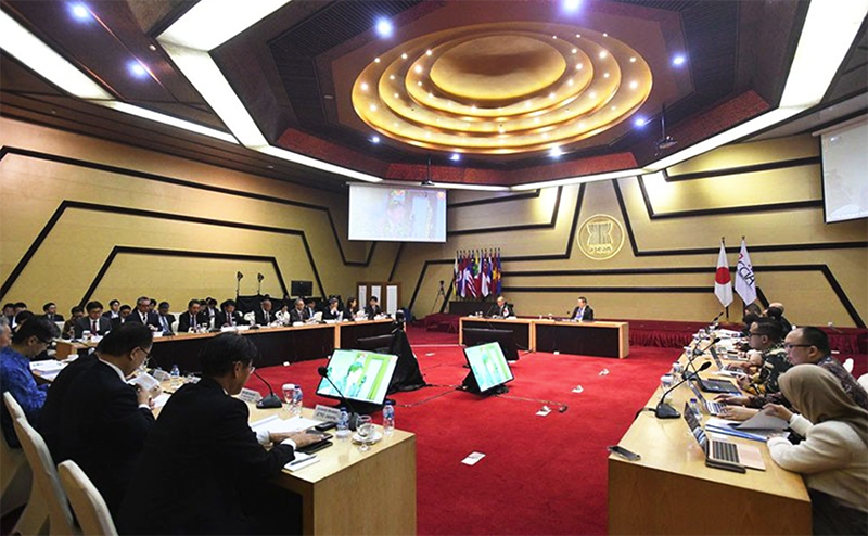 Cuộc đối thoại giữa Tổng Thư ký ASEAN và FJCCIA. (Ảnh ASEAN.ORG)