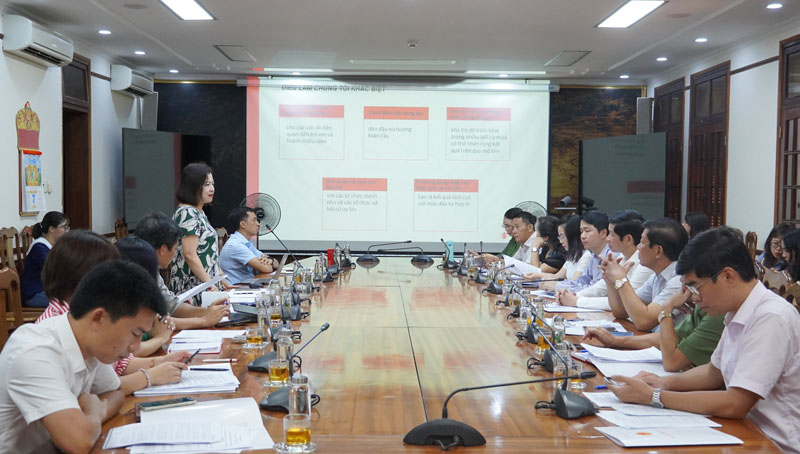 Tổ chức SCI trao đổi về những hoạt động tại Quảng Bình.