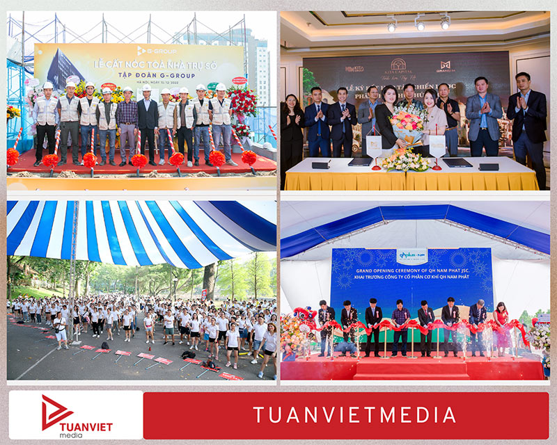 Tuấn Việt Media tổ chức đa dạng loại hình sự kiện khác nhau.