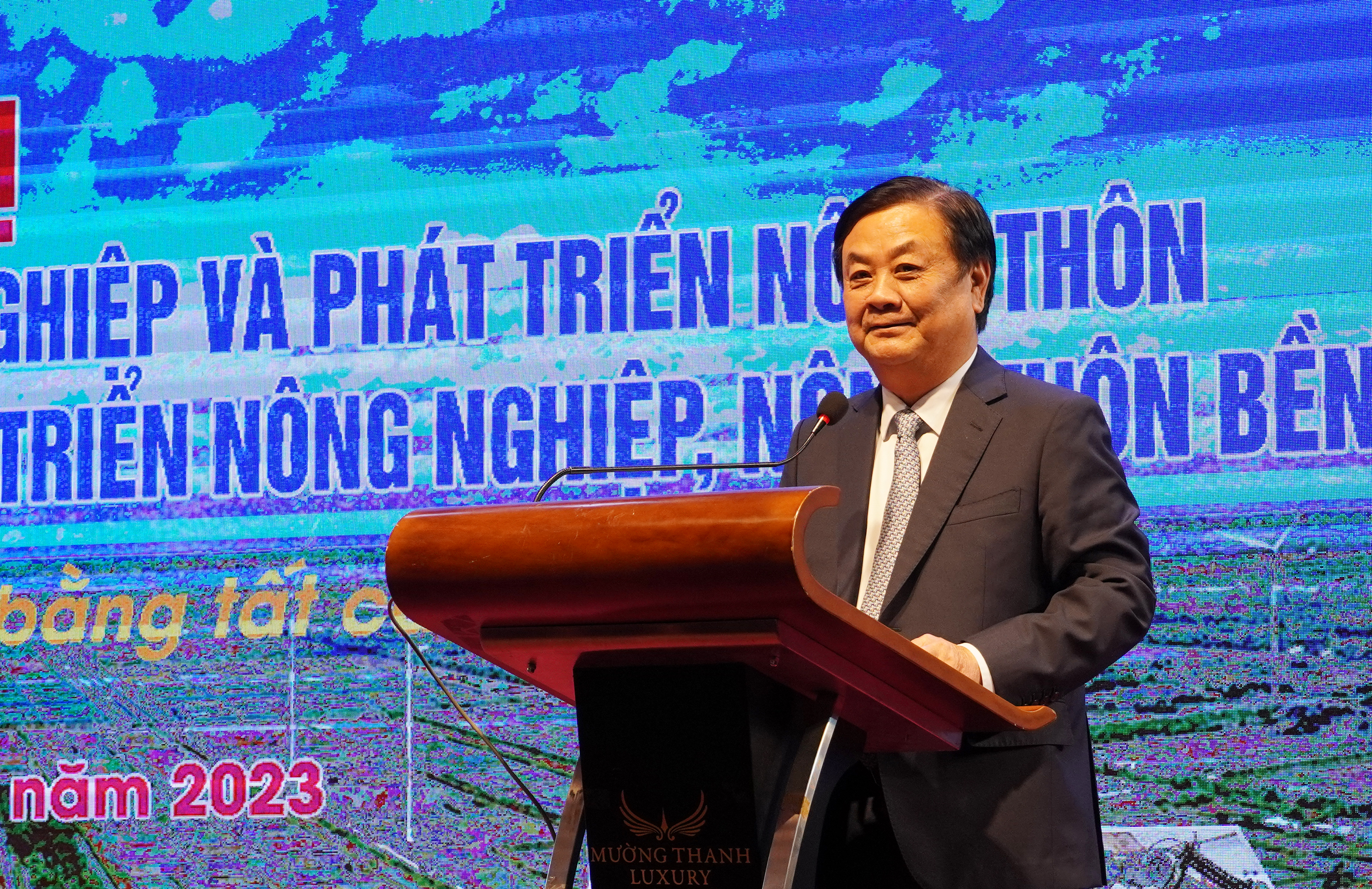 Bộ trưởng Bộ NN-PTNT Lê Minh Hoan phát biểu kết luận hội nghị.