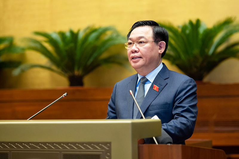 Chủ tịch Quốc hội Vương Đình Huệ phát biểu khai mạc Hội nghị đại biểu Quốc hội chuyên trách.