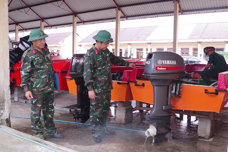 Bộ Chỉ huy Quân sự tỉnh: Báo động kiểm tra công tác phòng, chống lụt bão, tìm kiếm cứu nạn