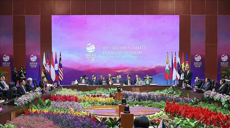  Phiên toàn thể Hội nghị Cấp cao ASEAN lần thứ 43. Ảnh: Dương Giang/TTXVN