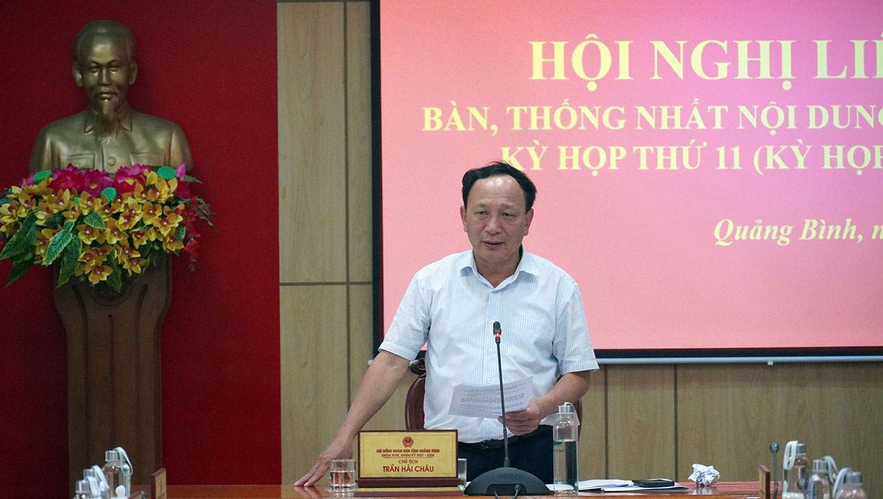Đồng chí Trần Hải Châu, Phó Bí thư Thường trực Tỉnh ủy, Chủ tịch HĐND tỉnh kết luận hội nghị