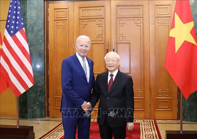   Tổng Bí thư Nguyễn Phú Trọng và Tổng thống Joe Biden.  