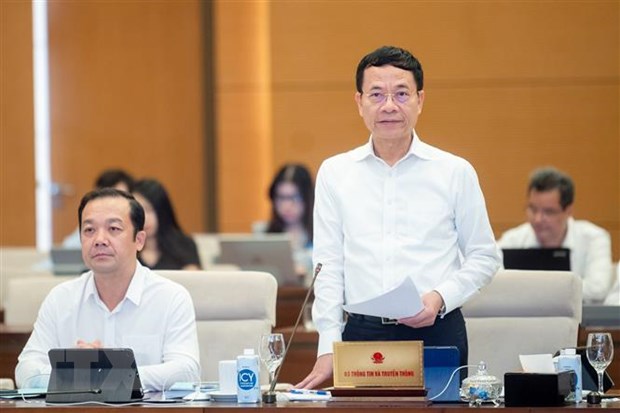 Bộ trưởng Bộ Thông tin và Truyền thông Nguyễn Mạnh Hùng. (Ảnh: Doãn Tấn/TTXVN)