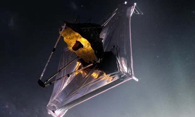 Hình minh họa về kính viễn vọng James Webb trong không gian. Ảnh: NASA/ Shutterstock