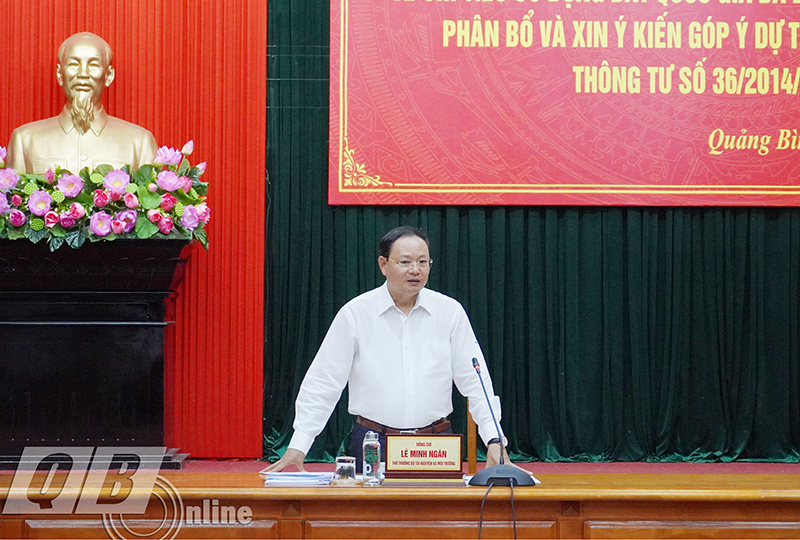 -Thứ trưởng Bộ TN-MT Lê Minh Ngân đề nghị các địa phương phát huy hiệu quả nguồn lực đất đai cho sự phát triển kinh tế-xã hội.