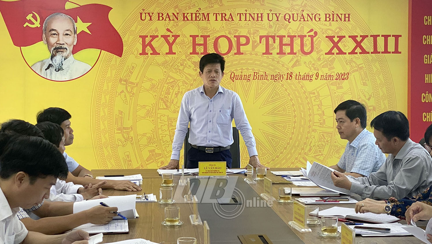 Đồng chí Chủ nhiệm UBKT Tỉnh ủy Lê Văn Bảo phát biểu chỉ đạo tại kỳ họp