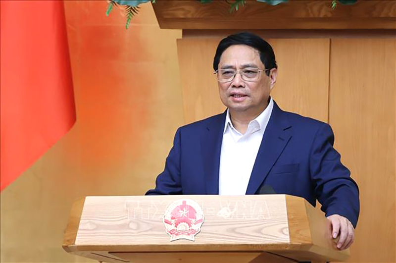  Thủ tướng Phạm Minh Chính chủ trì phiên họp. Ảnh: Dương Giang/TTXVN