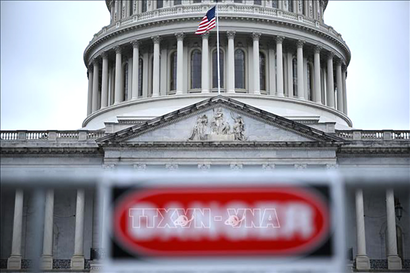  Tòa nhà Quốc hội Mỹ tại Washington, D.C., ngày 26/9/2023. Ảnh: AFP/TTXVN