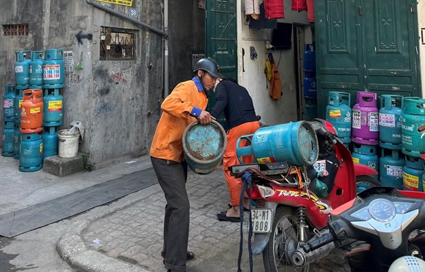 Giá gas tăng tháng thứ ba liên tiếp. (Ảnh minh họa: PV/Vietnam+)