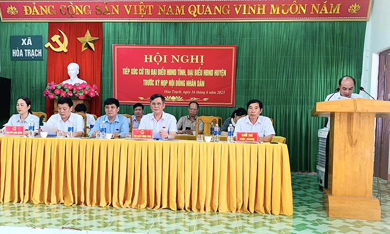 Lịch tiếp xúc cử tri của đại biểu HĐND tỉnh trước kỳ họp thứ 12, HĐND tỉnh khóa XVIII