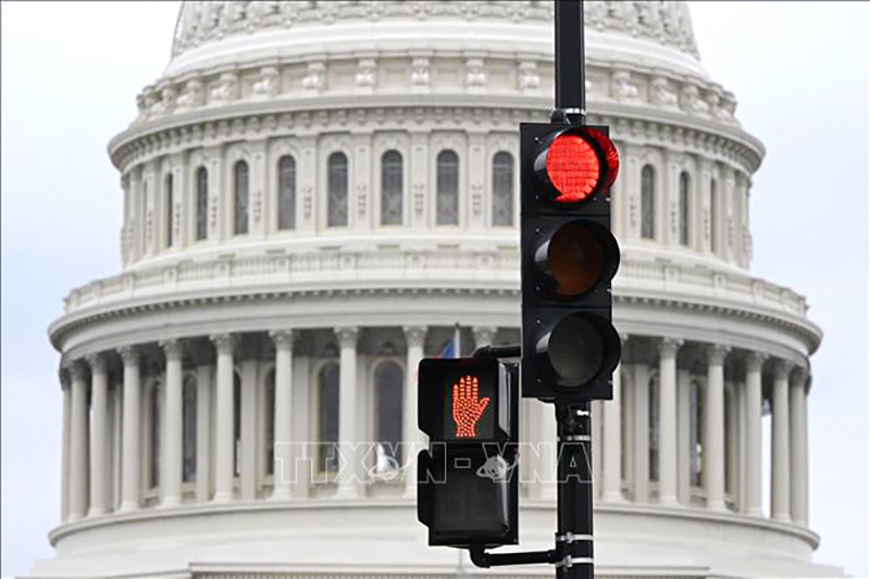 Tòa nhà Quốc hội Mỹ ở Washington DC., ngày 28/9/2023. Ảnh: AFP/TTXVN