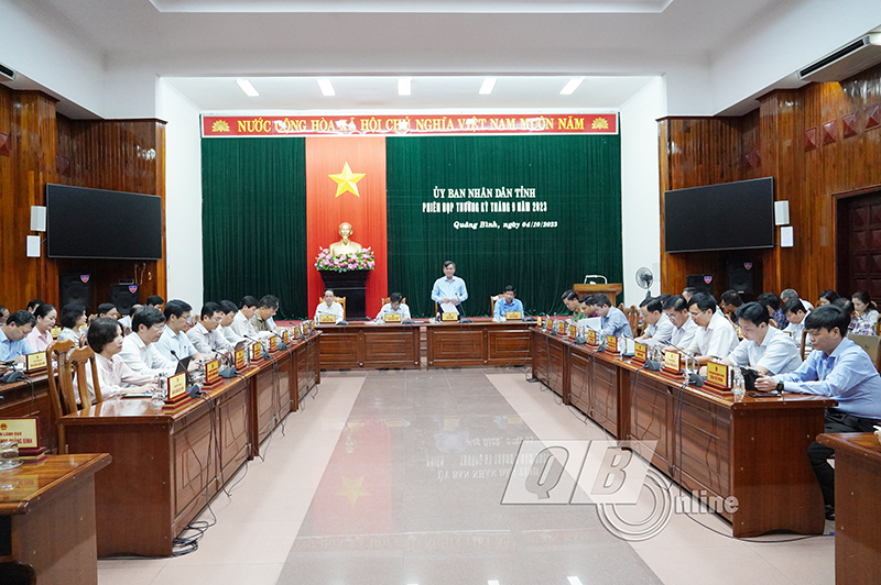 Đồng chí Chủ tịch UBND tỉnh Trần Thắng phát biểu chỉ đạo tại phiên họp.