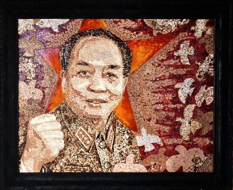 Tác phẩm “Vị tướng vì hòa bình” của họa sĩ Nguyễn Quốc Vượng.