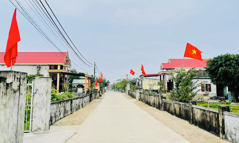 Những tuyến đường bê tông sạch, đẹp ở thôn Thanh Lương, xã Quảng Xuân, Quảng Trạch.