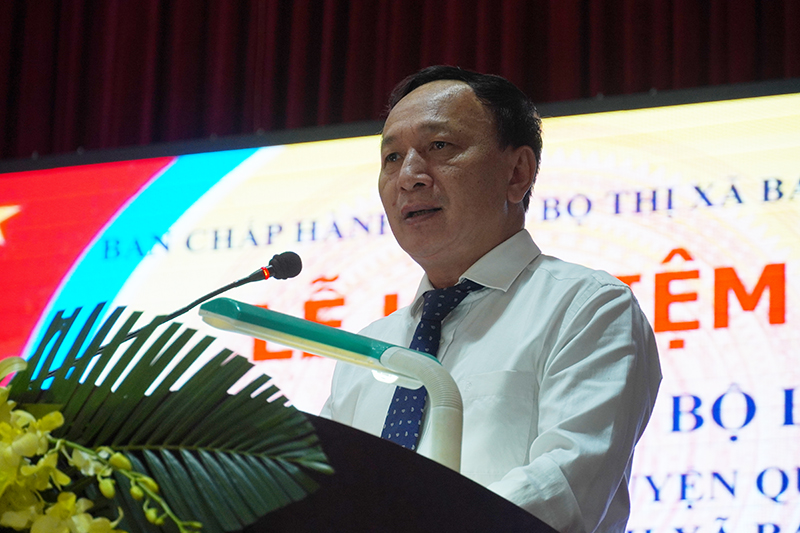 Đồng chí Trần Hải Châu, Phó Bí thư Thường trực Tỉnh ủy, Chủ tịch HĐND tỉnh phát biểu tại buổi lễ.
