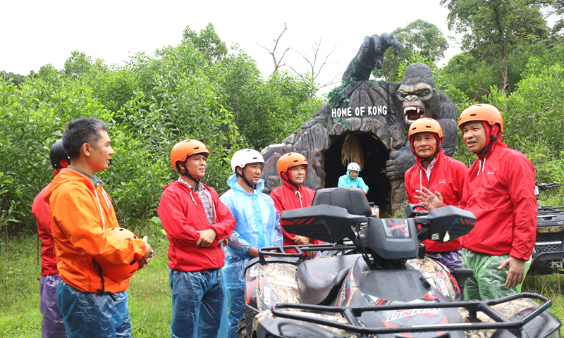 Khảo sát sản phẩm trải nghiệm xe địa hình ATV khám phá rừng lim Tân Hóa.