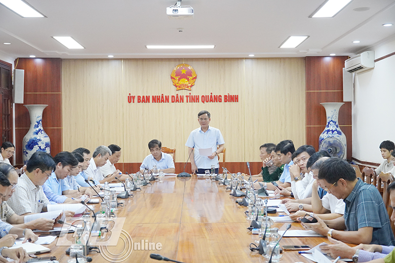 Đồng chí Chủ tịch UBND tỉnh Trần Thắng phát biểu chỉ đạo tại buổi làm việc.