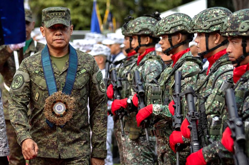 Tướng Romeo Brawner Jr. trong một sự kiện tại Palawan, Philippines. Ảnh: Reuters