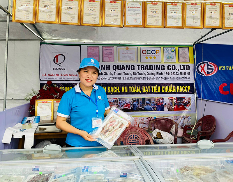 Các sản phẩm của Công ty Thanh Quang được trưng bày, giới thiệu tại các chương trình, sự kiện trong và ngoài tỉnh.