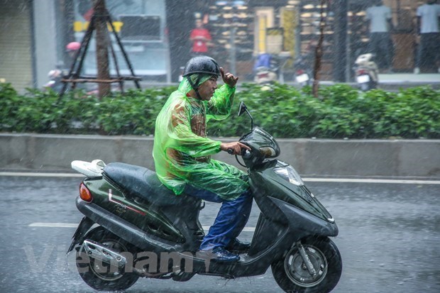 Mưa lớn ở Bắc và Trung Trung Bộ có khả năng kéo dài đến ngày 1/11.(Ảnh: Vietnam+)