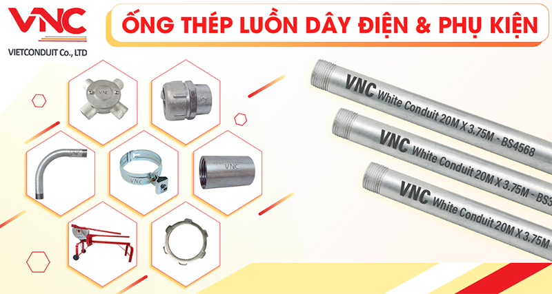 Ống luồn dây điện G.I và phụ kiện Vietconduit - VNC