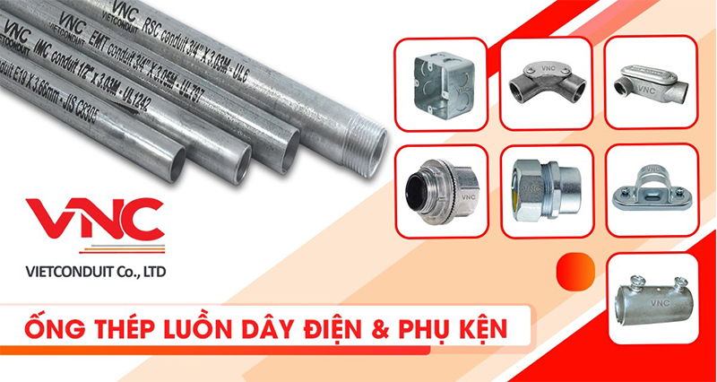 Ống thép luồn dây điện và phụ kiện Vietconduit - VNC