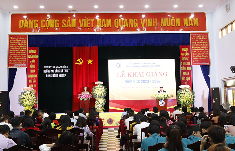 Toàn cảnh lễ khai giảng năm học 2023-2024. 