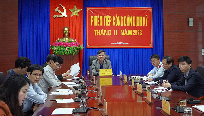 Toàn cảnh phiên tiếp công dân của đồng chí Chủ tịch UBND tỉnh Trần Thắng