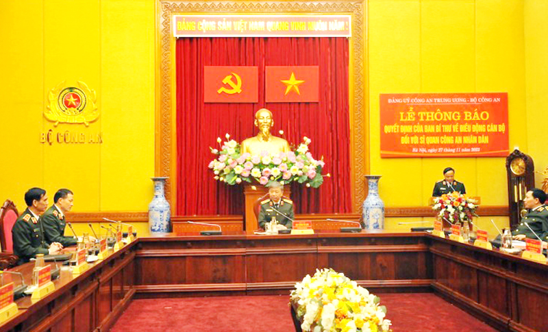 Bộ trưởng Tô Lâm chủ trì buổi lễ.