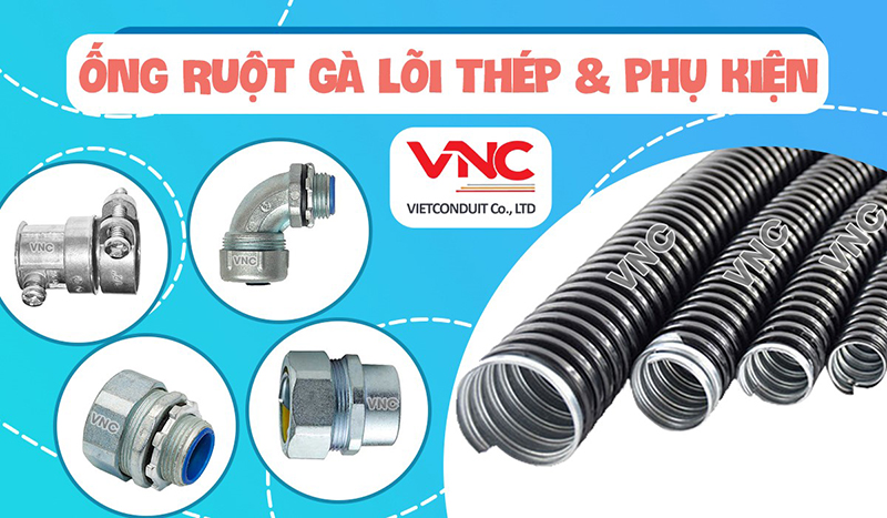 Ống ruột gà lõi thép bọc nhựa PVC và phụ kiện