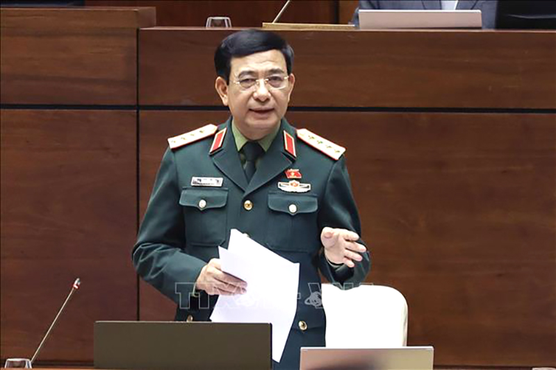  Bộ trưởng Bộ Quốc phòng Phan Văn Giang phát biểu tại hội nghị. Ảnh: Doãn Tấn/TTXVN