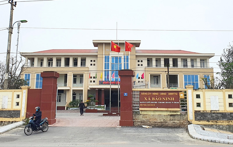 Đảng ủy, UBND xã Bảo Ninh (TP. Đồng Hới) nơi có 2 cán bộ đứng đầu bị xử lý kỷ luật cảnh cáo và khiển trách.