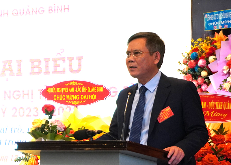 Đồng chí Chủ tịch UBND tỉnh Trần Thắng đánh giá cao những kết quả của Liên hiệp các tổ chức hữu nghị tỉnh.