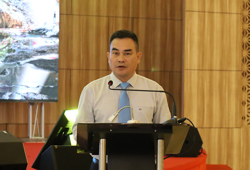 Ông Nguyễn Ngọc Quý, Giám đốc Sở Du lịch phát biểu khai mạc hội nghị. 